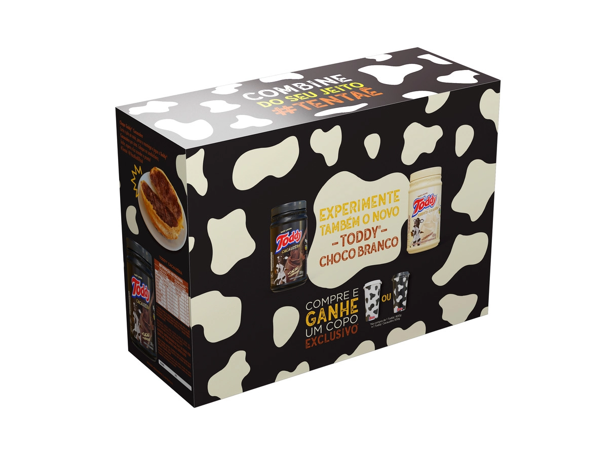 Kit Achocolatado Pó Original 800g Cacauzêra 300g Toddy Grátis Copo Exclusivo