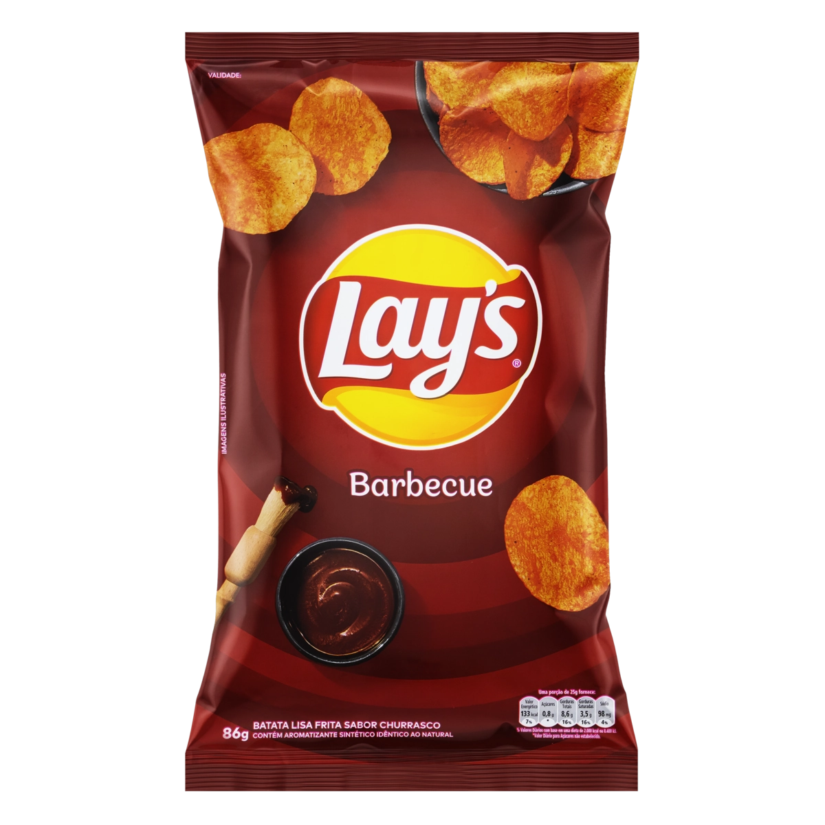 Batata Frita Lisa Barbecue Lays Pacote 80g