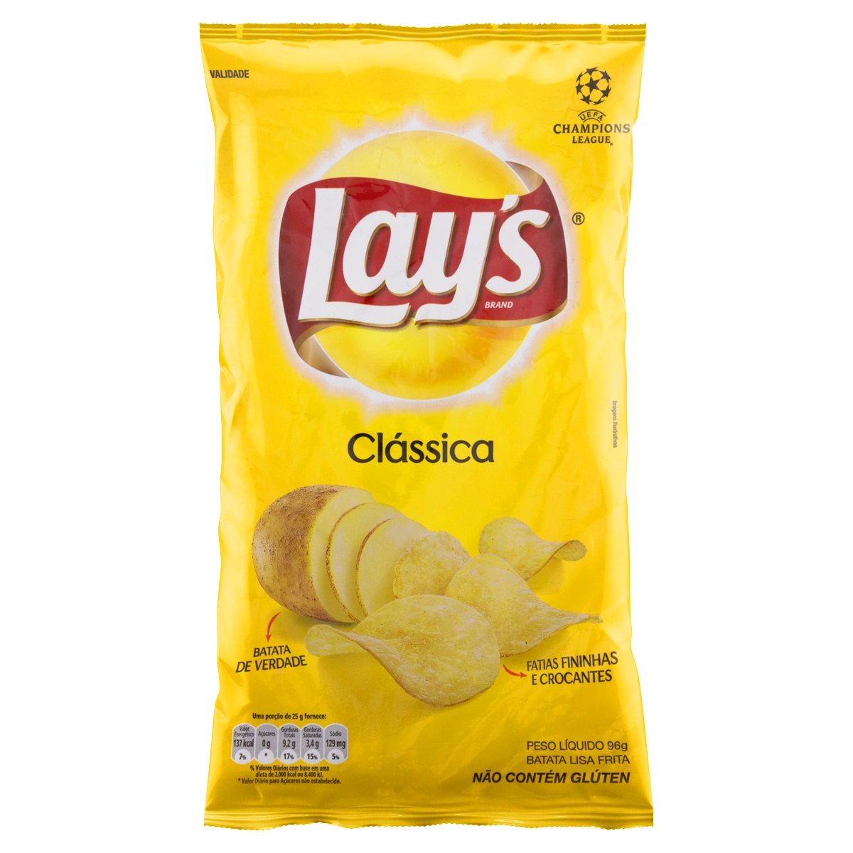 Batata Frita Lisa Clássica Lays Pacote 135g