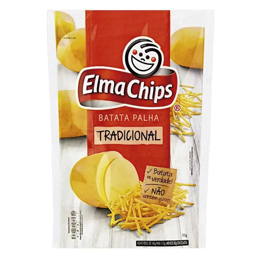 Batata Palha Tradicional Elma Chips Pacote 110g