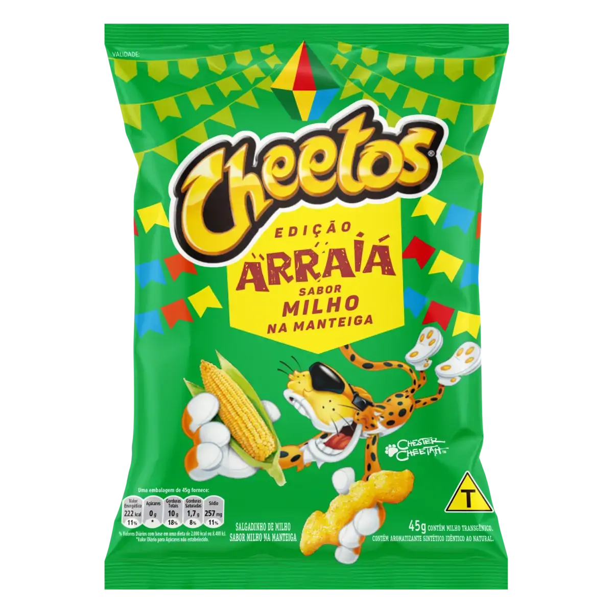 Salgadinho De Milho Na Manteiga Cheetos Pacote 45g Edição Especial Arraiá
