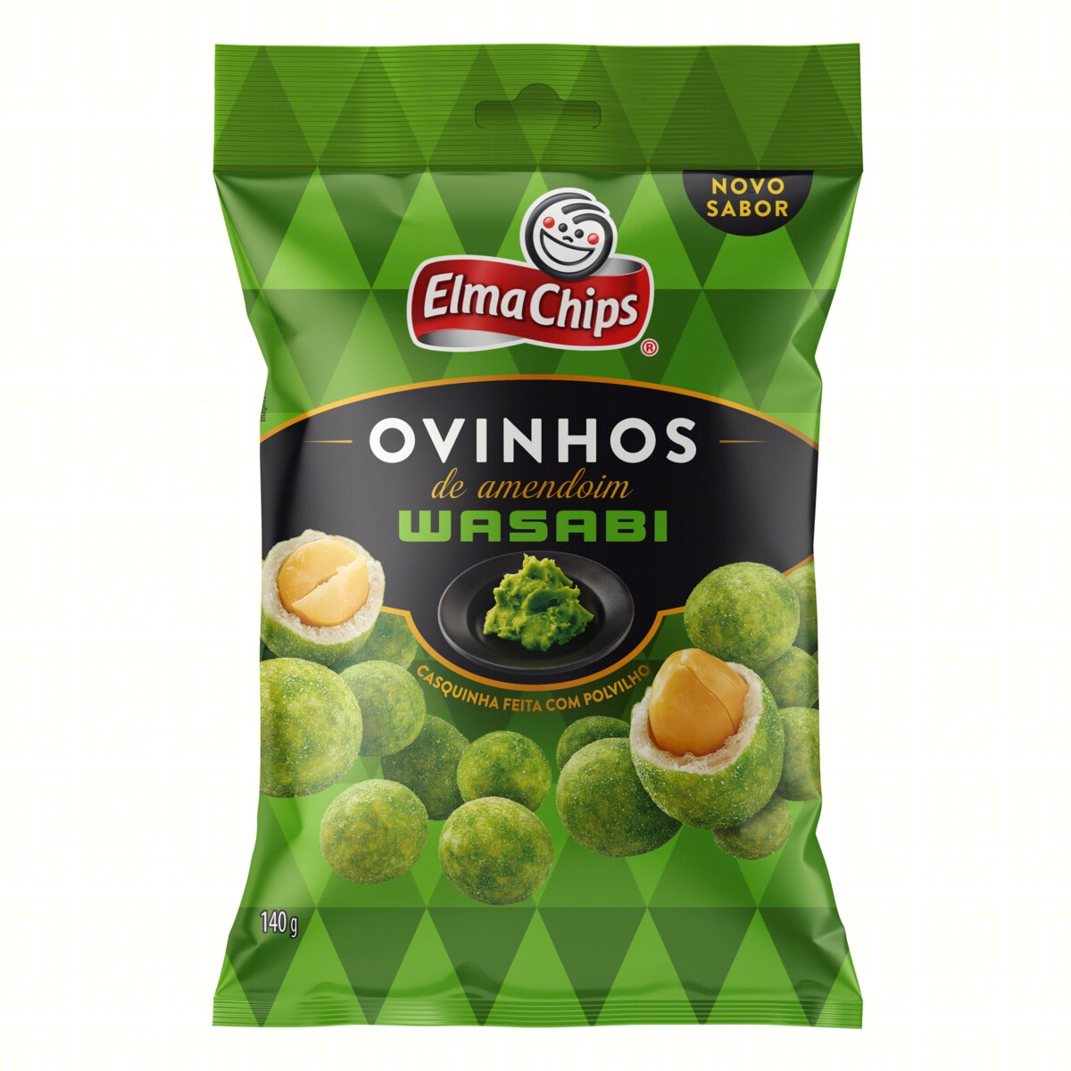 Ovinhos De Amendoim Wasabi Elma Chips Pacote 140g