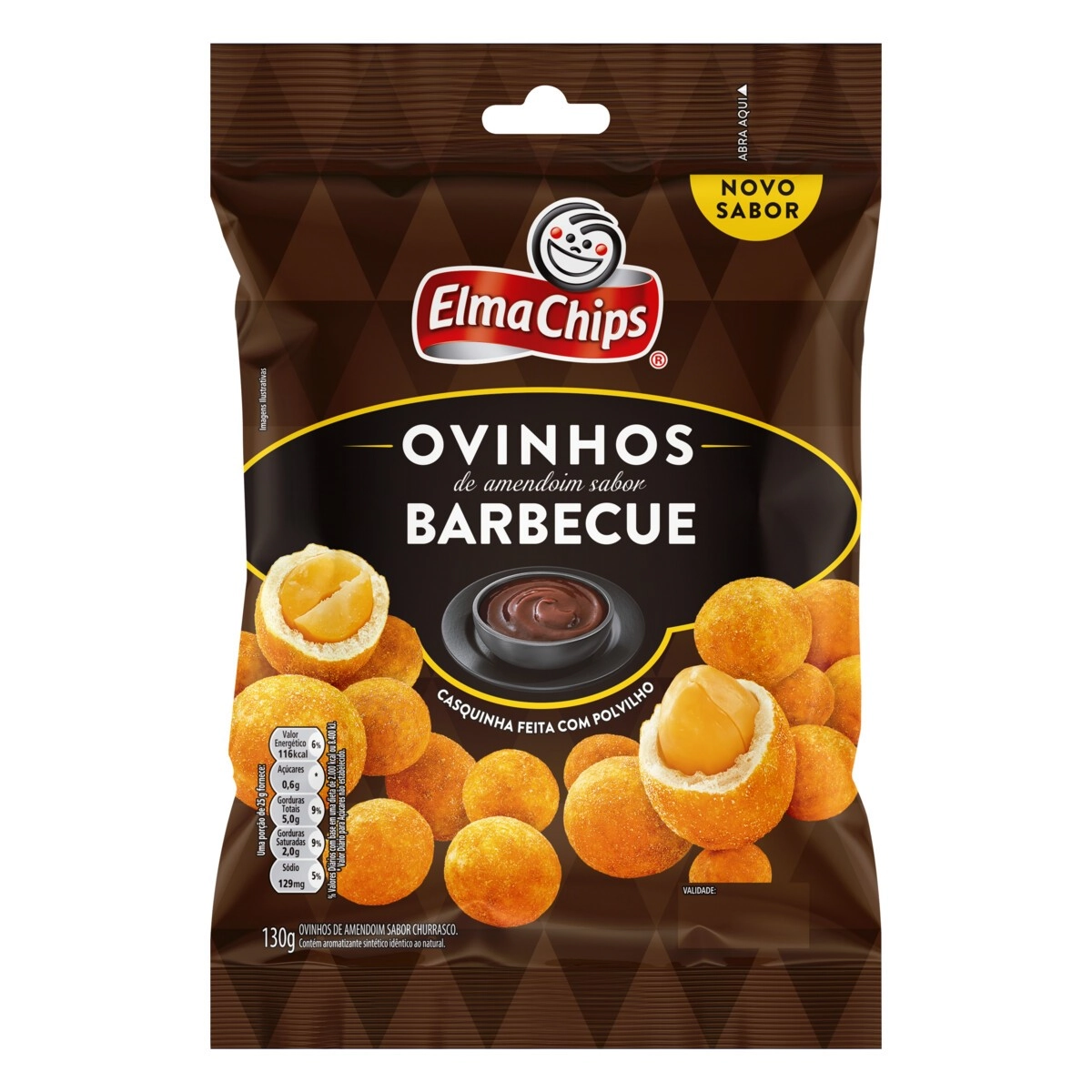 Ovinhos De Amendoim Barbecue Elma Chips Pacote 130g