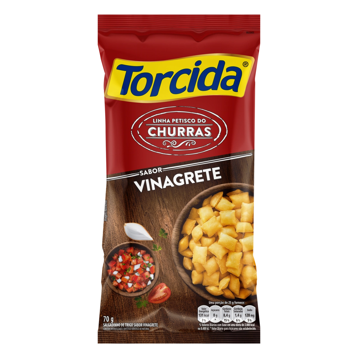 Salgadinho De Trigo Vinagrete Torcida Churras Pacote 70g