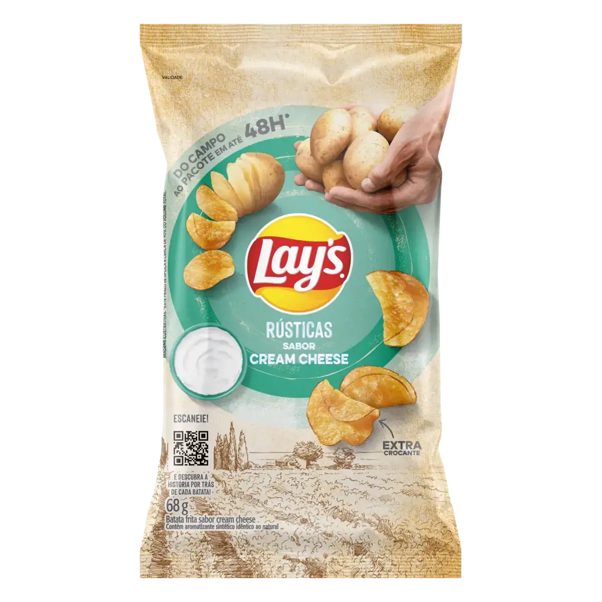 Batata Frita Rústica Cream Cheese Lays Pacote 68g