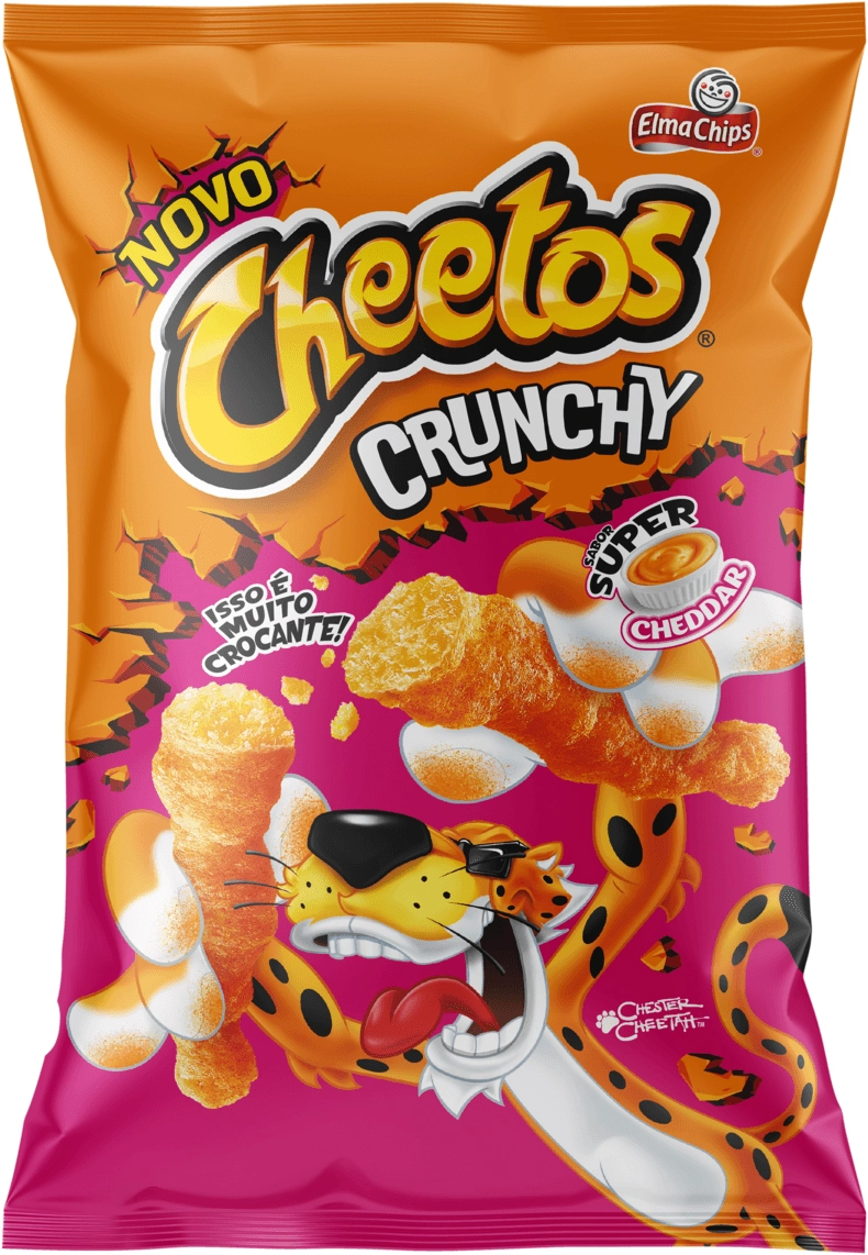 Salgadinho De Milho Crunchy Super Cheddar Elma Chips Cheetos Pacote 78g