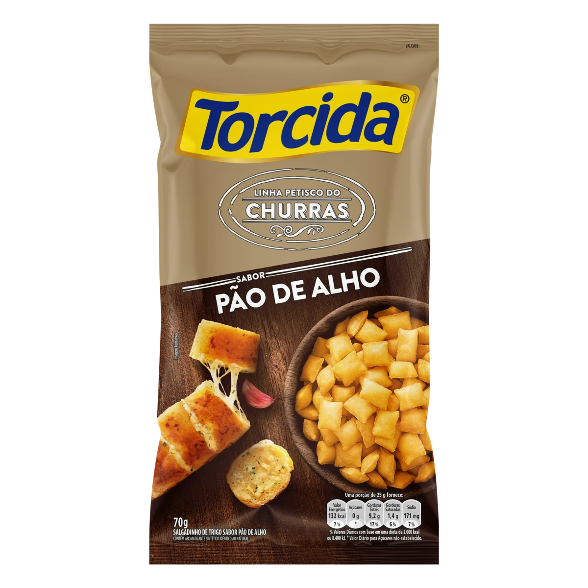 Salgadinho De Trigo Pão De Alho Torcida Churras Pacote 70g