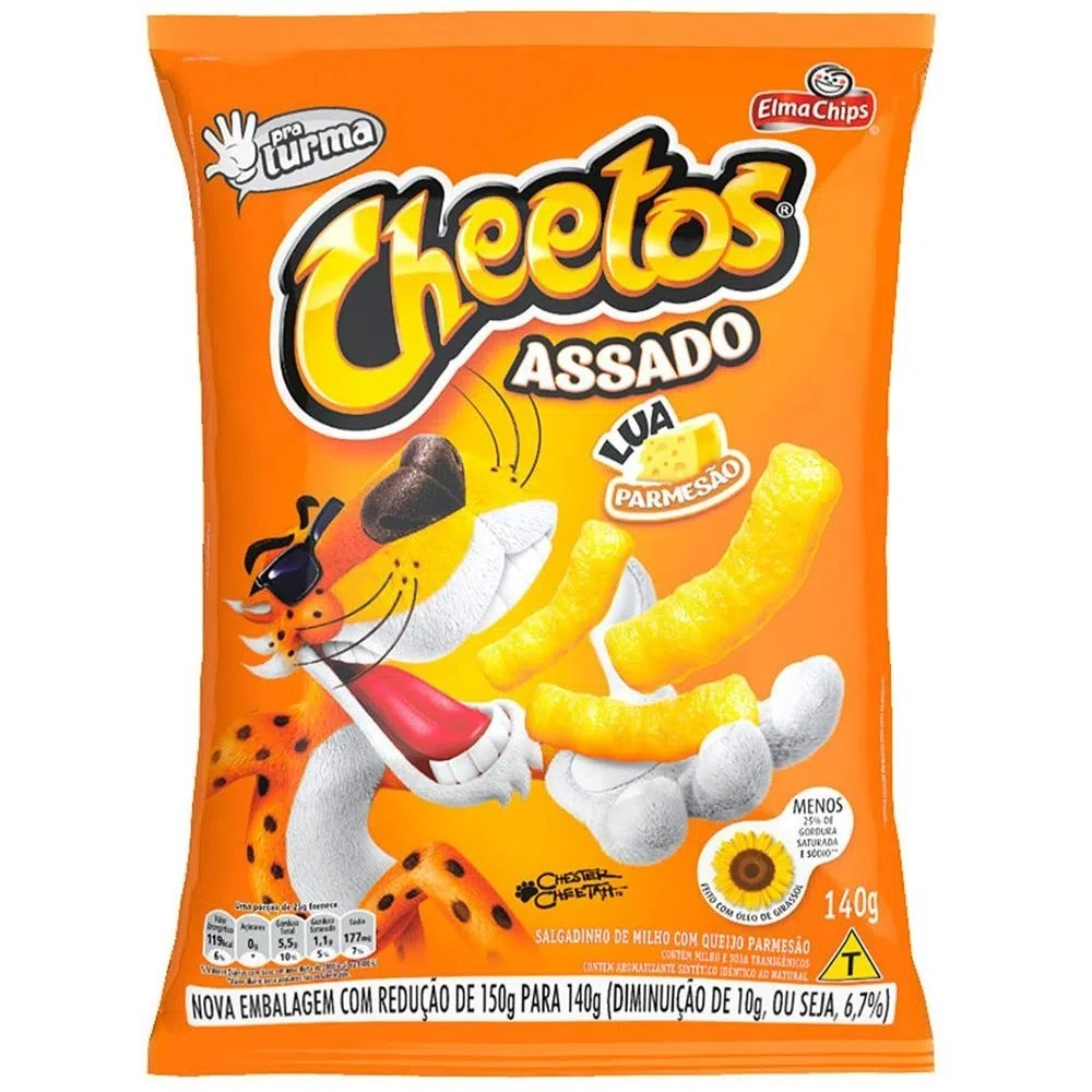 Salgadinho De Milho Lua Parmesão Elma Chips Cheetos Pacote 125g