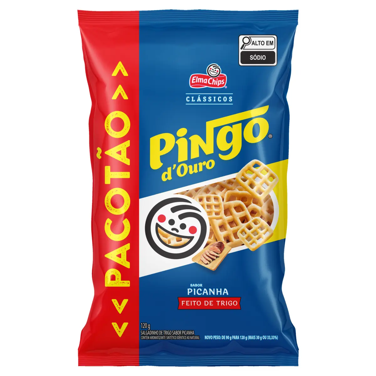 Salgadinho De Trigo Picanha Elma Chips Pingo Douro Clássicos Pacotão 120g