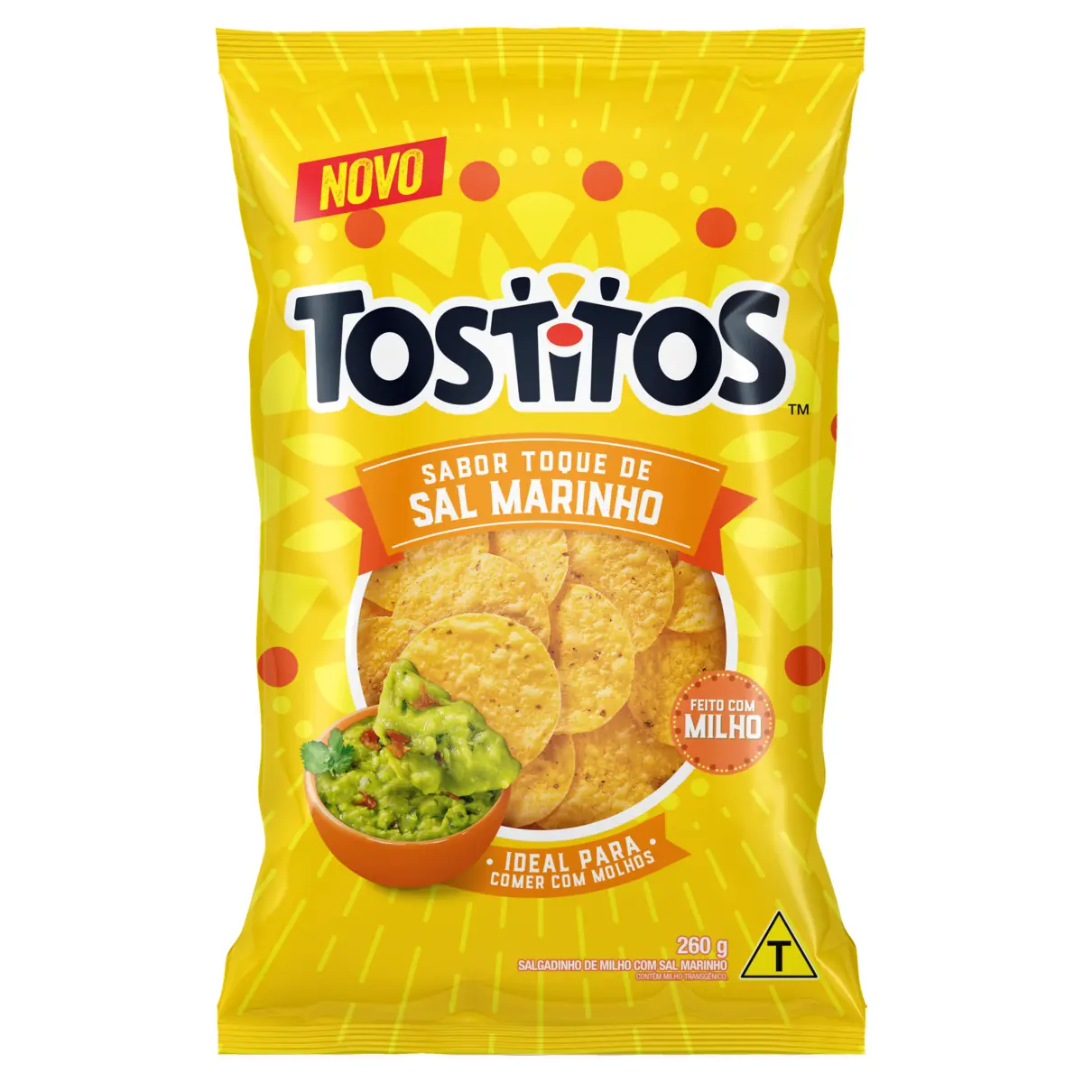 Salgadinho De Milho Toque De Sal Marinho Tostitos Pacote 260g