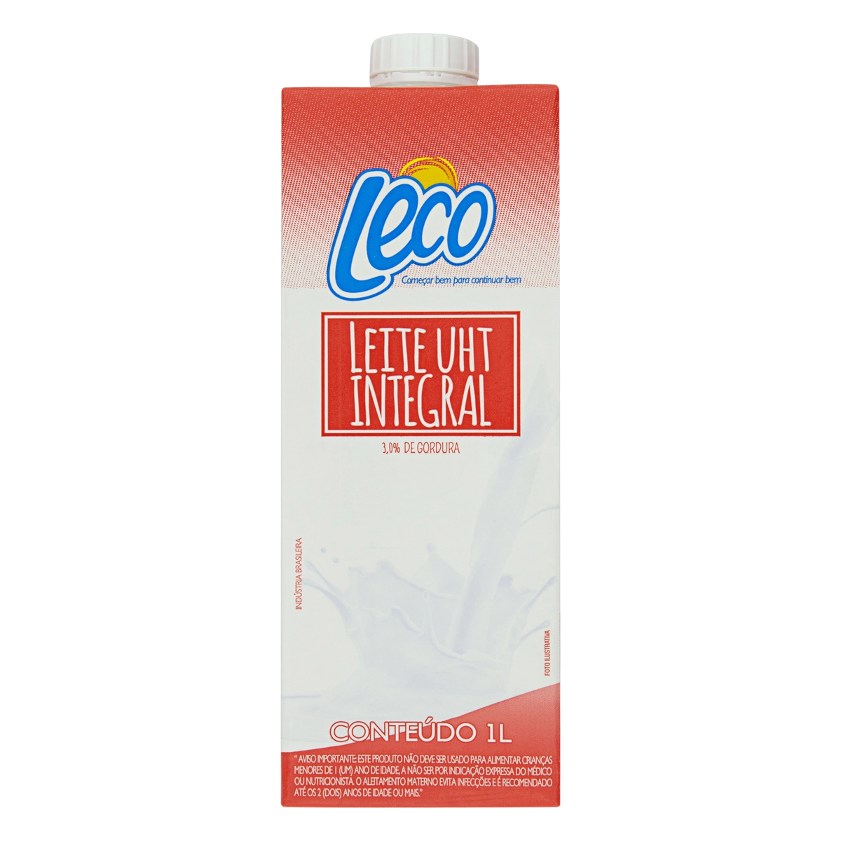 Leite Uht Integral Leco Caixa Com Tampa 1l