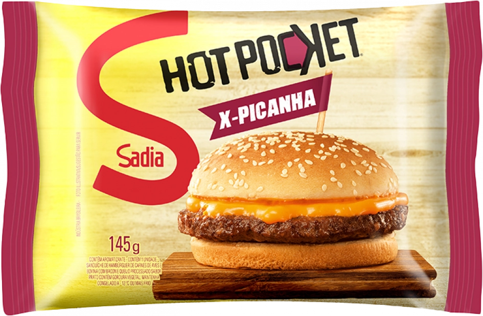 Sanduíche Congelado X Burguer Picanha Sadia Hot Pocket Pacote 145g