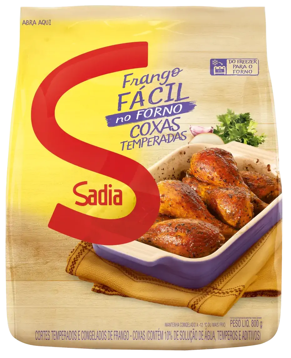 Coxa De Frango Congelada Temperada Sadia Frango Fácil 800g