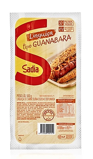 Linguiça Guanabara Cozida E Defumada Sadia 500g