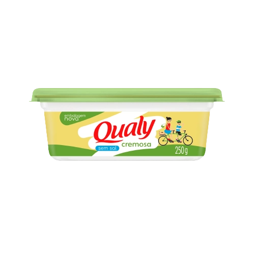 Margarina Cremosa Sem Sal Qualy Pote 250g