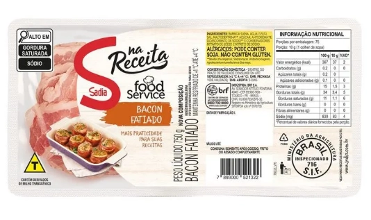 Bacon Em Fatias Sadia Na Receita 750g