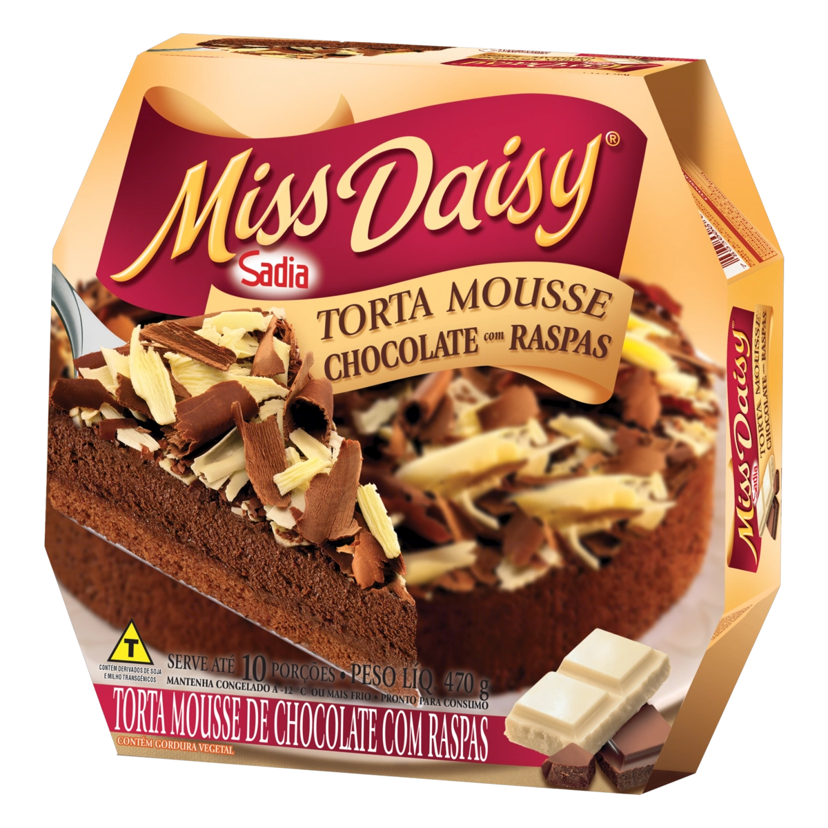 Torta Mousse De Chocolate Com Raspas Miss Daisy Caixa 470g