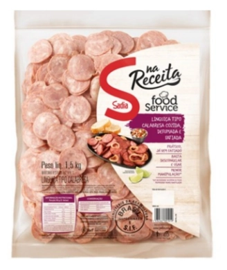 Linguiça Calabresa Fatiada Cozida E Defumada Sadia Na Receita 1,5kg