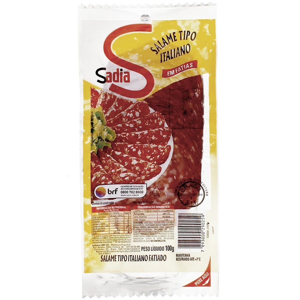 Salame Ital Sadia Vita Lig Fat