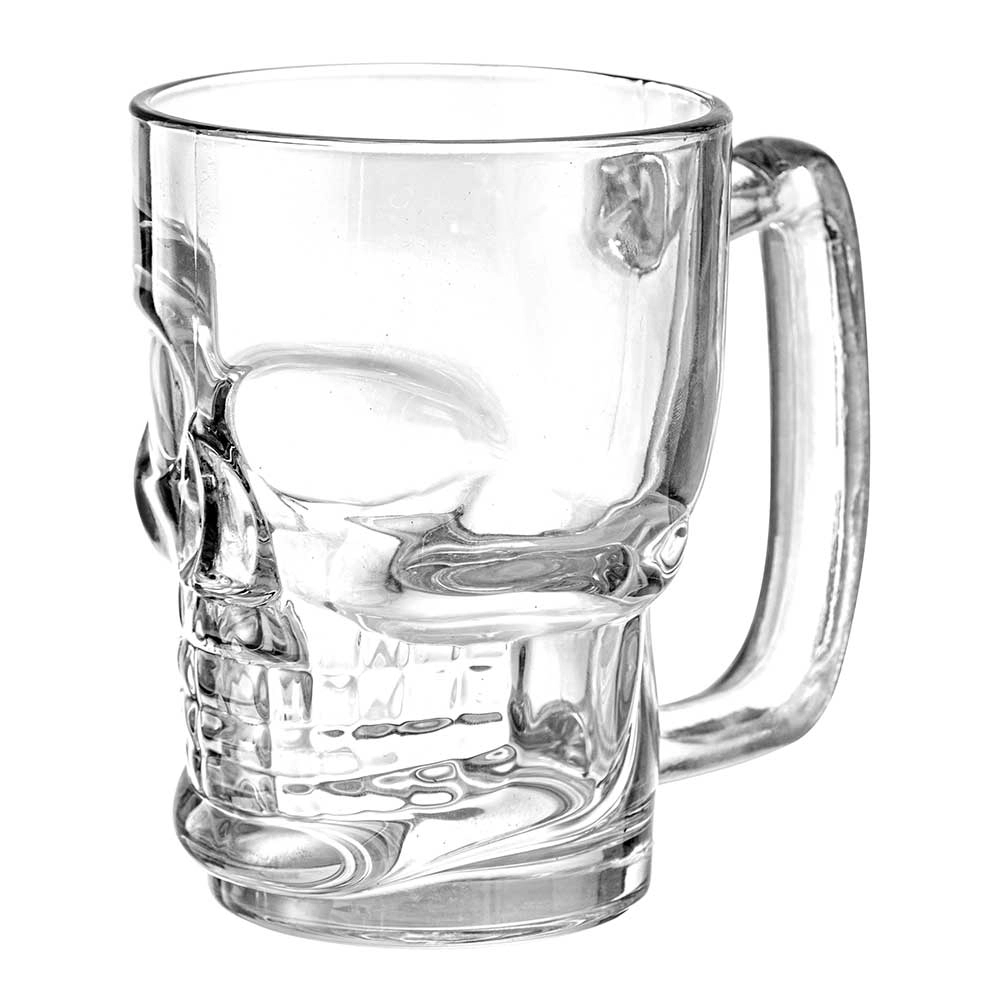 Caneca De Vidro P/cerveja Caveira 380ml