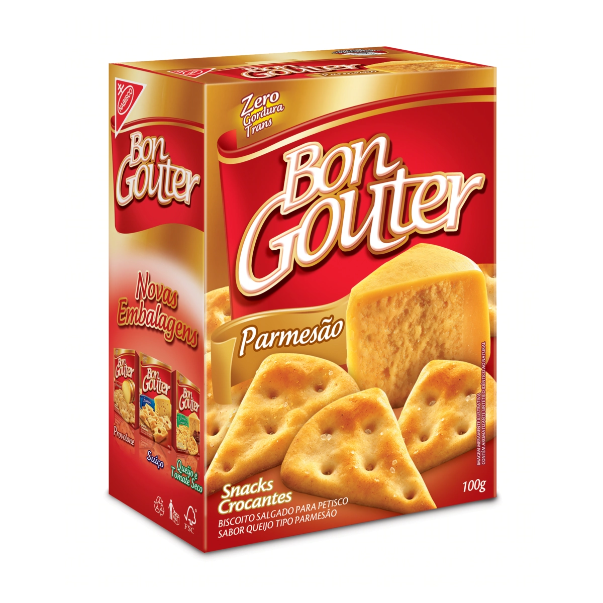 Biscoito Queijo Parmesão Bon Gouter Caixa 100g