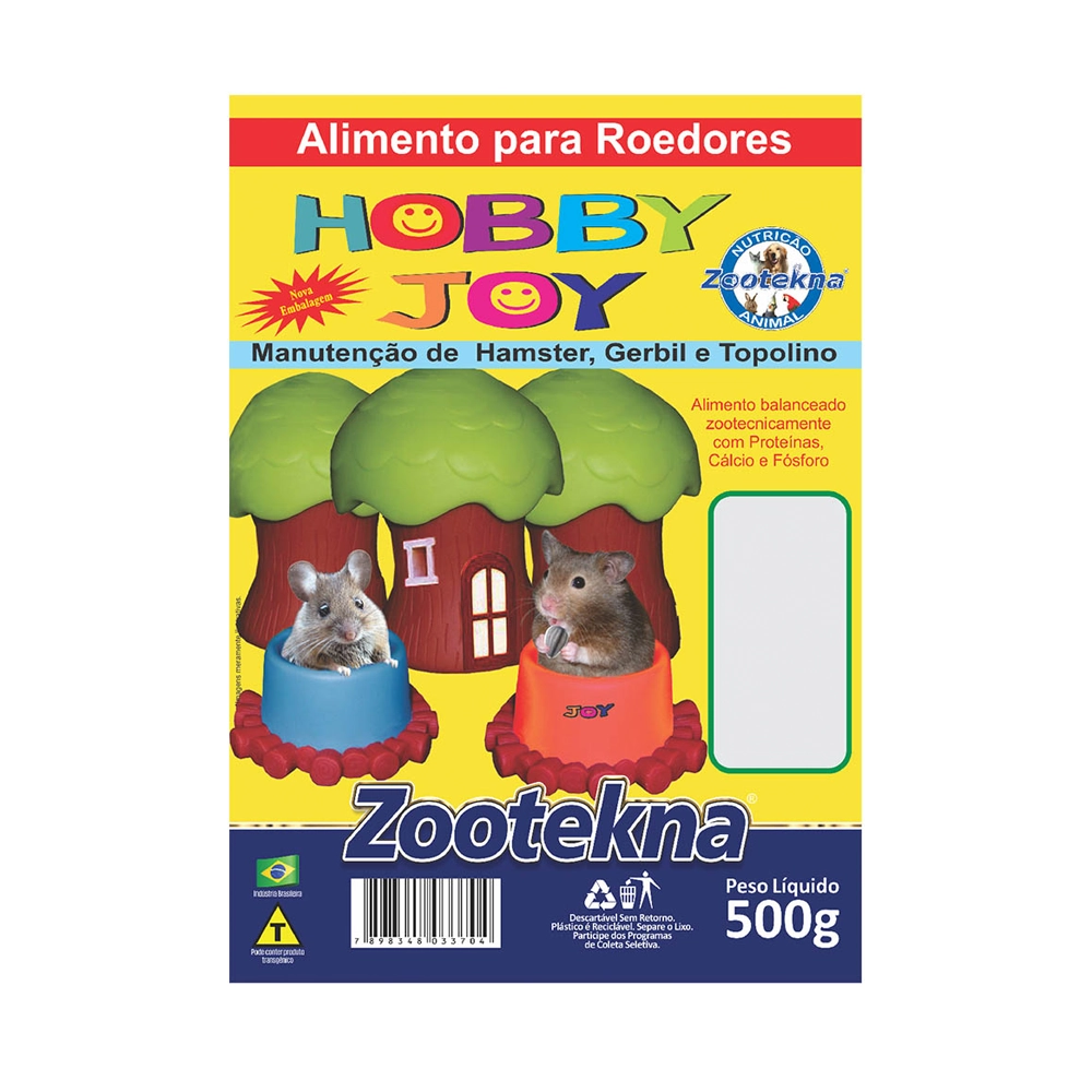 Ração Zootekna Para Roedores Hobby Joy