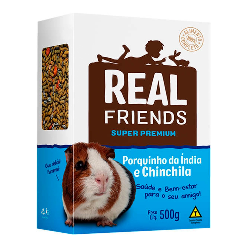 Ração Zootekna Super Premium Real Friends Para Porquinho Da índia E Chinchila 500 G