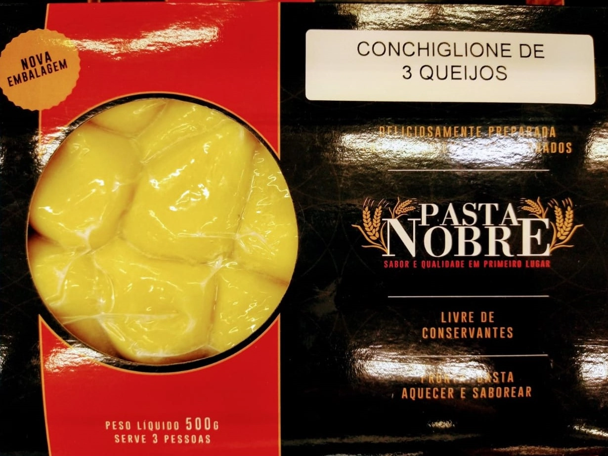 Massa Pasta Nobre 500g Conchiglione 3 Queijos