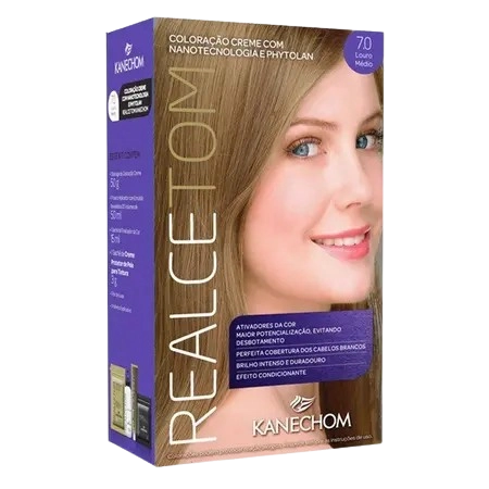 Kit Tint Kanechom Realce Tom 7.0 Louro Medio