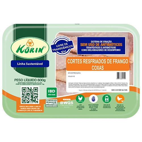 Coxa De Frango Resfriada Korin Sem Uso De Transgênicos 600g