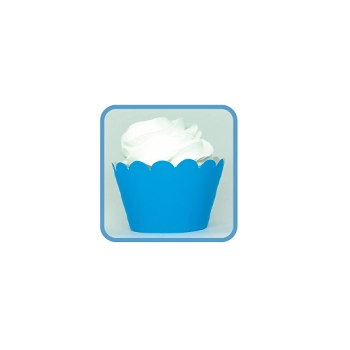 Cupcake Saia Lisa Azul Claro C/40 So Festas