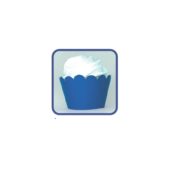 Cupcake Saia Lisa Azul Escuro C/40 So Festas