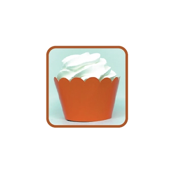 Cupcake Saia Lisa Laranja C/40 So Festas