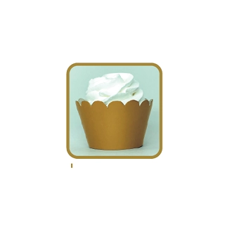 Cupcake Saia Lisa Ouro C/40 So Festas
