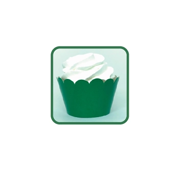 Cupcake Saia Lisa Verde Bandeira C/40 So Festas