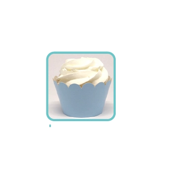 Cupcake Saia Lisa Azul Bebe C/40 So Festas