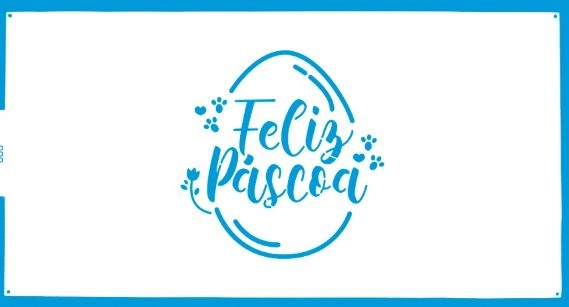 Stencil P/bolo Feliz Pascoa