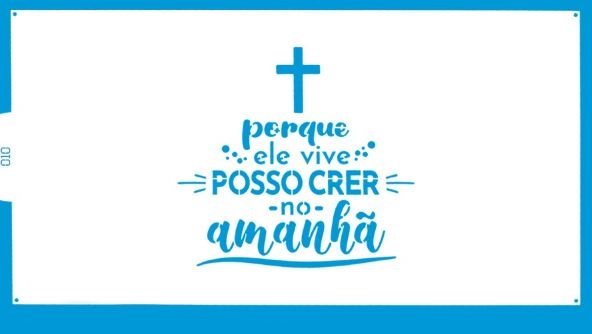 Stencil P/bolo Porque Ele Vive