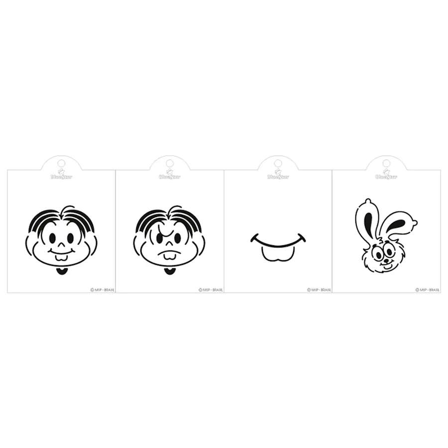 Kit Mini Stencils Monica 4pcs 389739 Bluestar