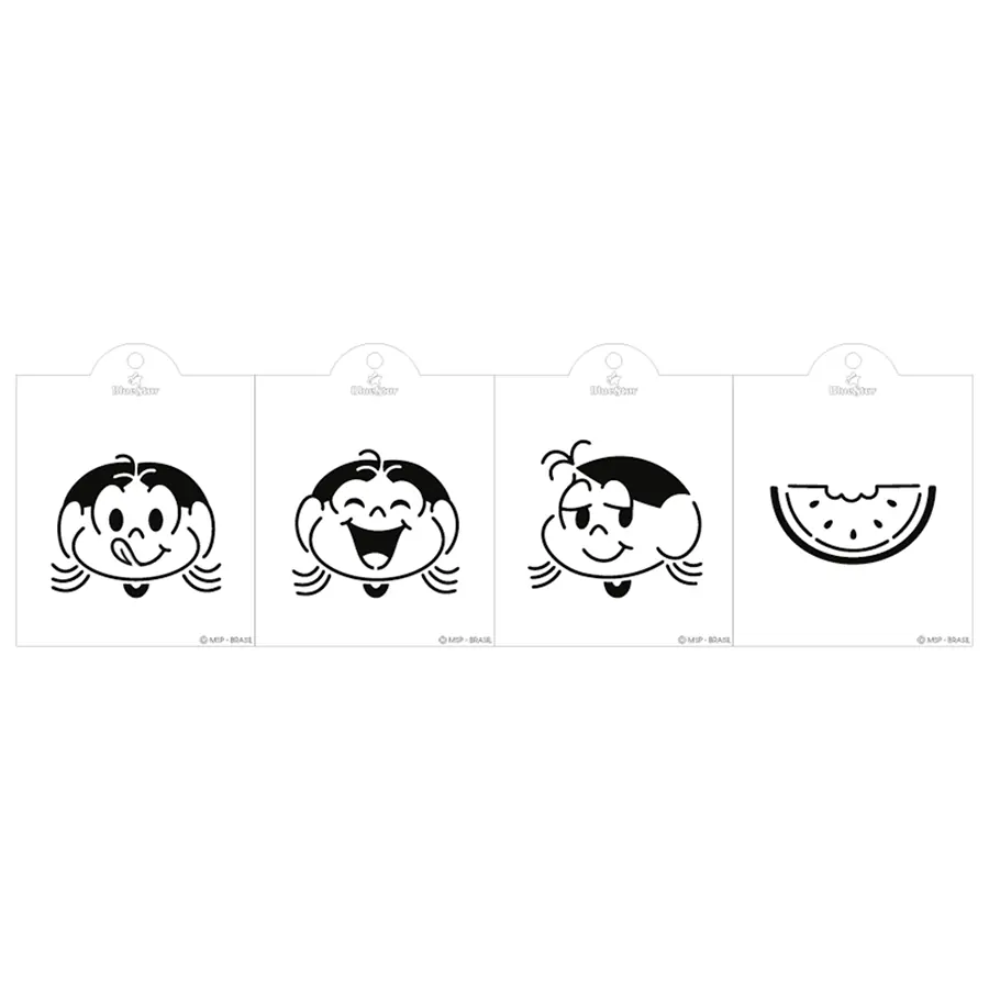 Kit Mini Stencils Magali 4pcs 389753 Bluestar