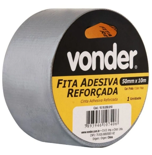 Fita Adesiva 50mmx10m Prata Vonder