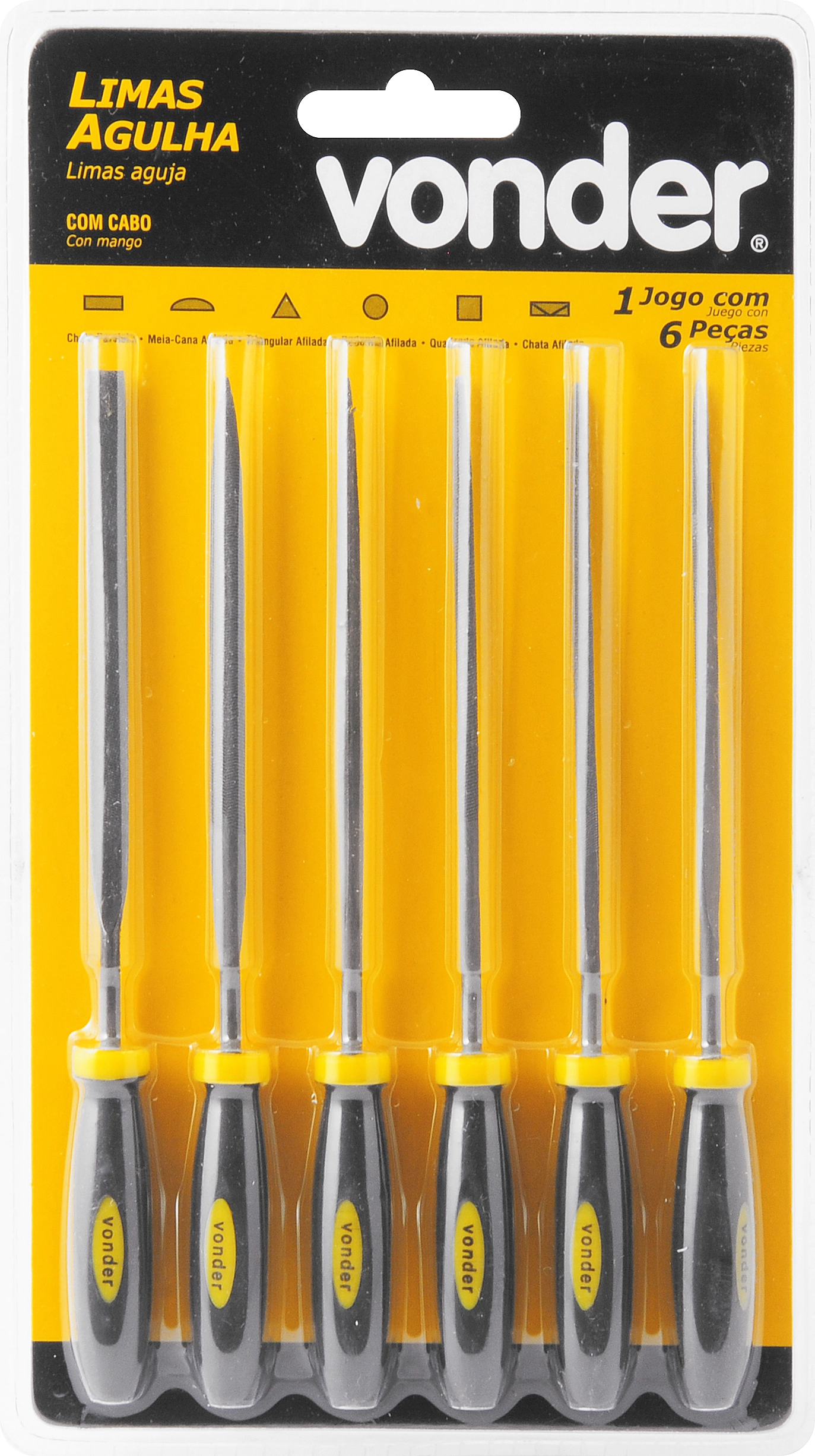 Kit Lima Agulha 6pçs Vonder