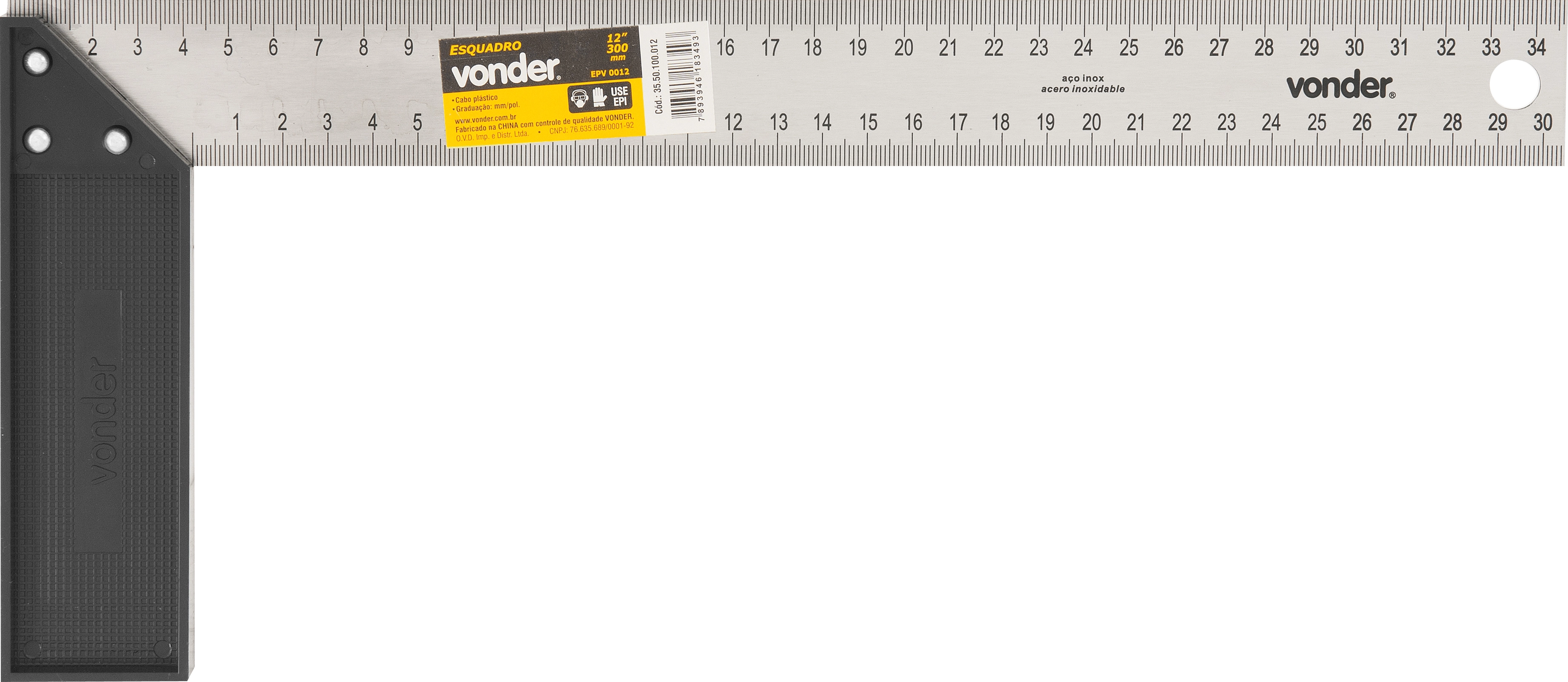Esquadro 12 Cabo Plast 3550100012 Ovd