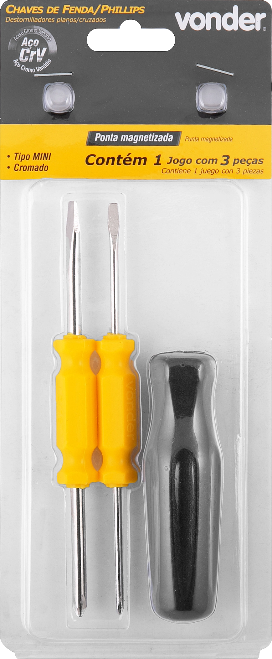 Jg Chave Fenda Phillips Mini Com 3pcs 3070300000 Vonder