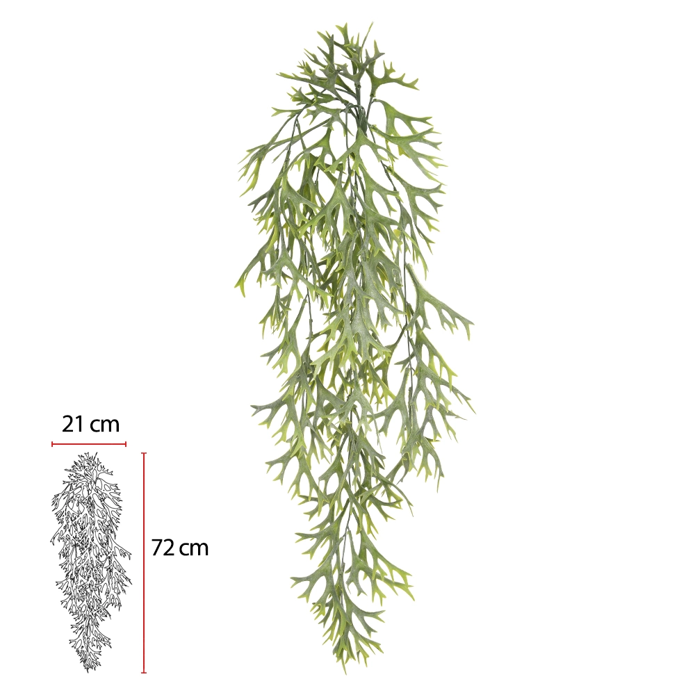 Folhagem Chifre De Veado Pendurar Verde 77cm 42609001 Flor Arte