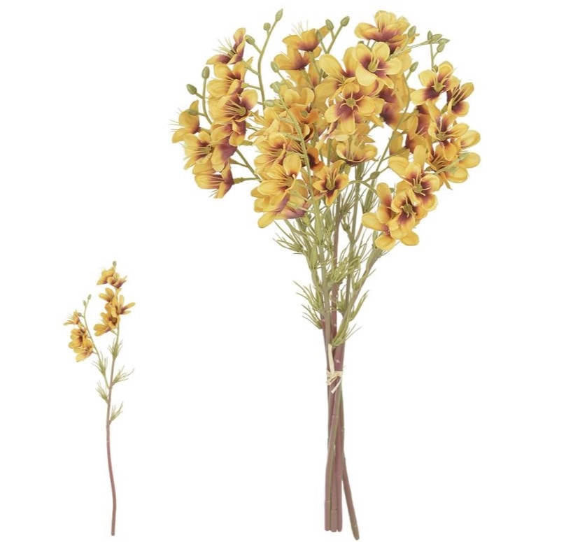 Buque Flor Campo Fita X6 35cm Ferrugem 37201009 Flor Arte