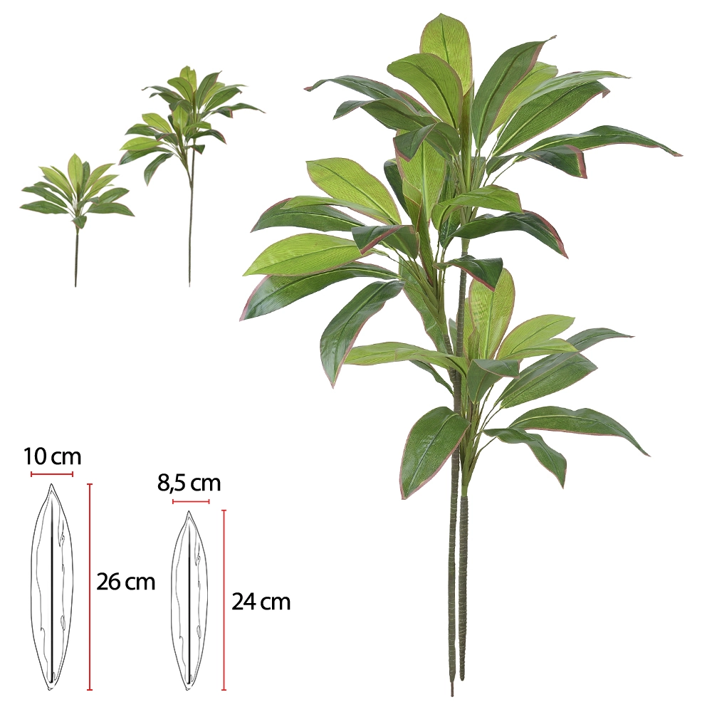 Arranjo Dracena X43 Vd 1.45m 43062001 Flor Arte