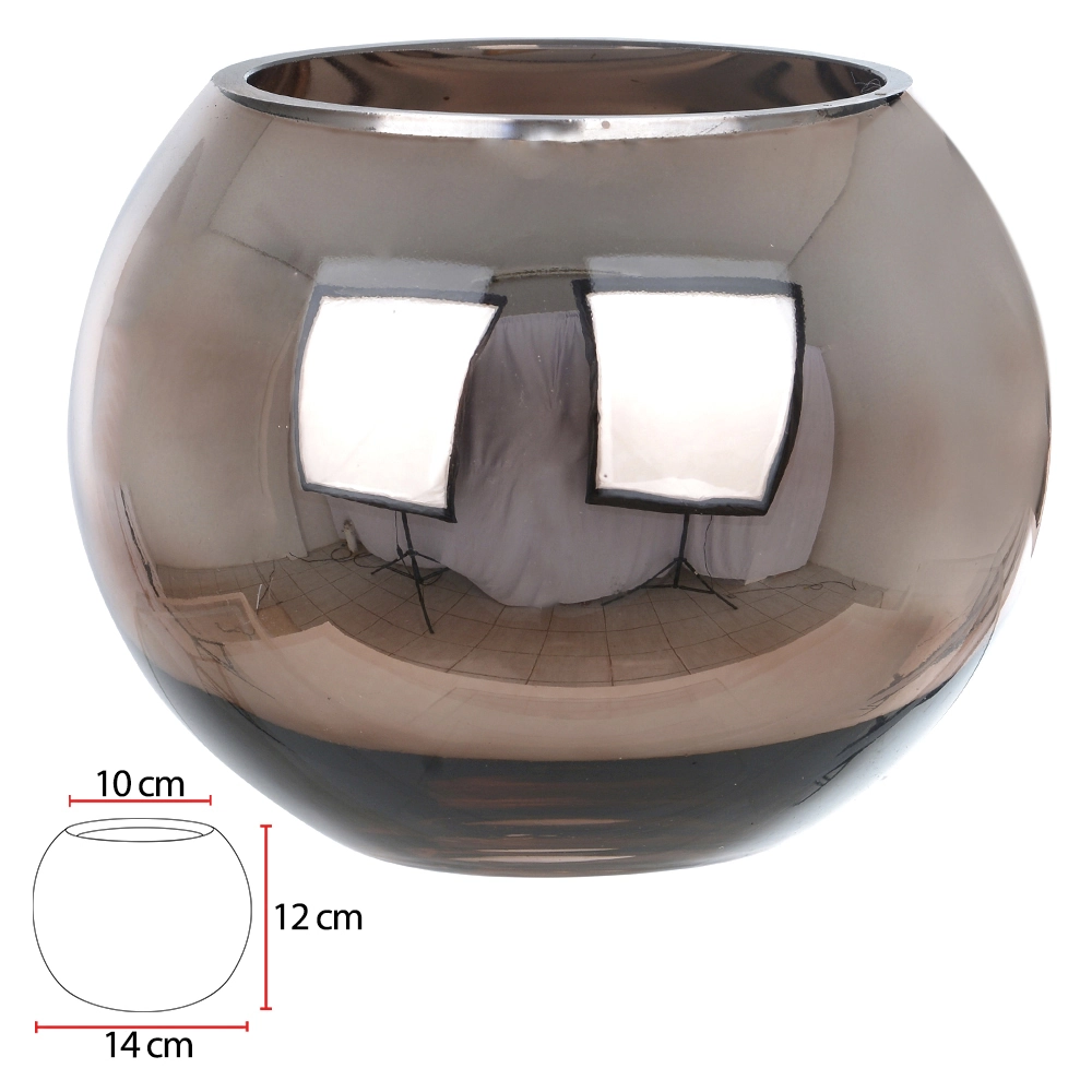 Vaso Aquario Vidro Cobre 0.5cm 11cm 43365003 Flor Arte