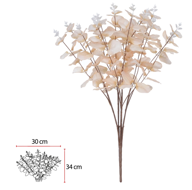 F Eucalipto X75 49cm Bege Outono 41958016 Flor Arte