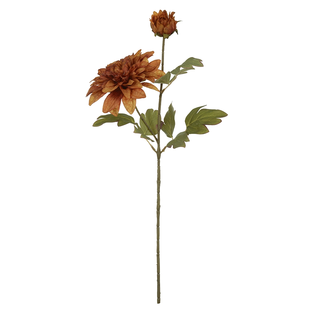 Haste Dalia Ocre Outono X2 60cm 56138005 Flor Arte
